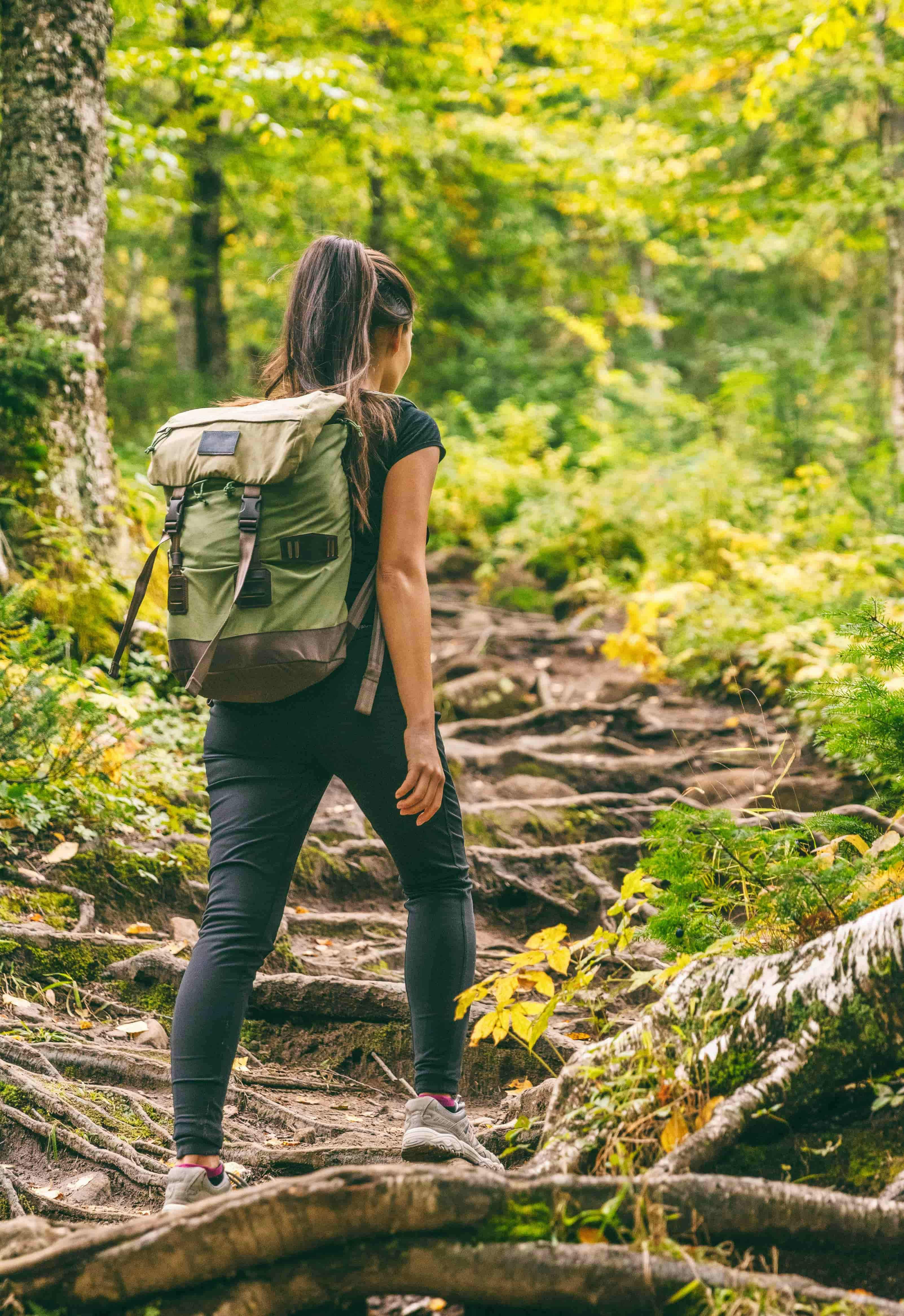 Image of a hiker on a trail meant to symbolize recovery is a journey.